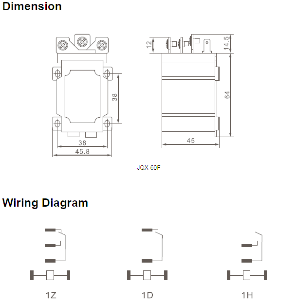 JQX 60F 1Z 60A 12V DC 24V DC 220V AC Coil Automotive Power Relay 0
