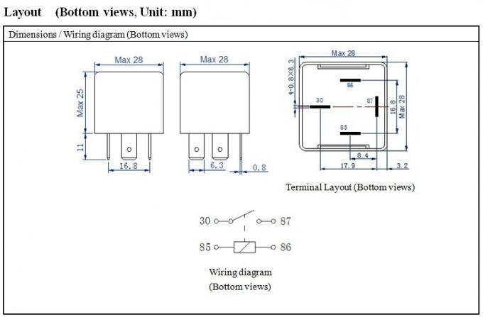 Optronics 12 Volt 40 Amp Relay 5 Pin , Single Contact Mini Relay 060007822 11