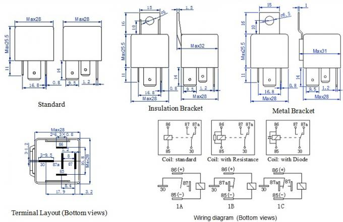 90987-T2002 AH156700-3130 36860-4X000 39160-37110 12V 4P 80 Amp  With Different Size Electronic 21255974 20390648 8