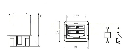 air conditioner contactor relay switch 28300-16010 RY305 RY601 RY656 056800-1140 8892280  05700-4500 MR224159 MR224160 6