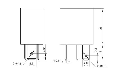 Miniature 30 Amp12vdc Automotive Relay With Socket Silver Tin Oxide Contact 1078690 2